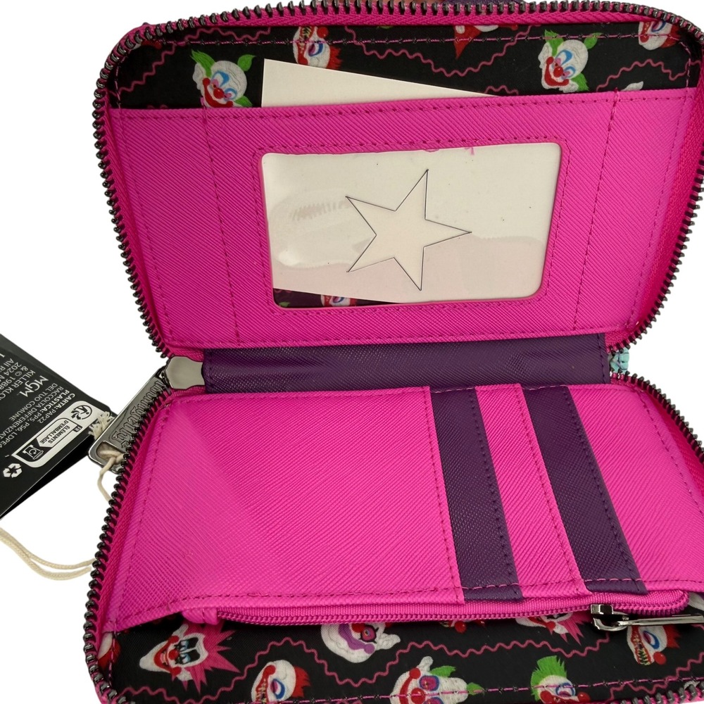 NWT Loungefly Killer Klowns From Outer Space Jumbo Cosplay Wallet Glow In Dark - Picture 7 of 8